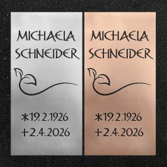 Urnenwand-Tafel vertikal "Blattranke"