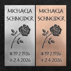 Urnenwand-Tafel vertikal "Rose"