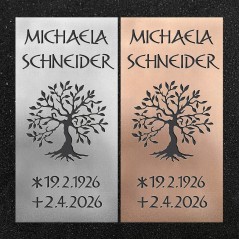 Urnenwand-Tafel vertikal "Baumkrone"