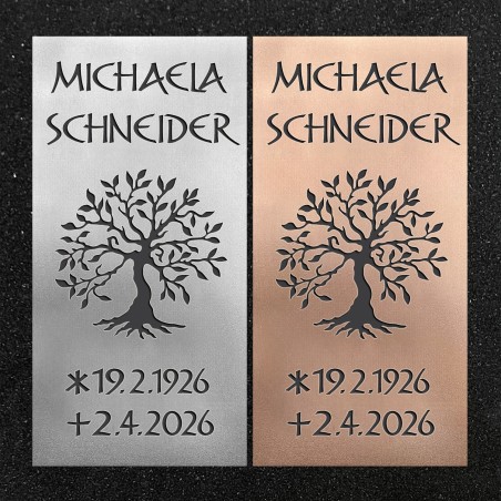 Urnenwand-Tafel vertikal "Baumkrone"