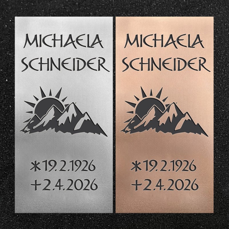 Urnenwand-Tafel vertikal "Sonnenaufgang" Urnenwand-Tafel vertikal "Sonnenaufgang"