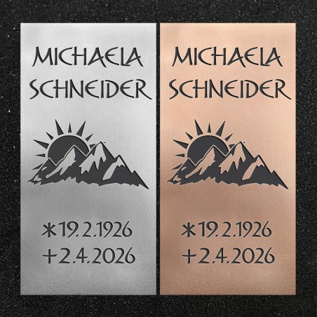 Urnenwand-Tafel vertikal "Sonnenaufgang"