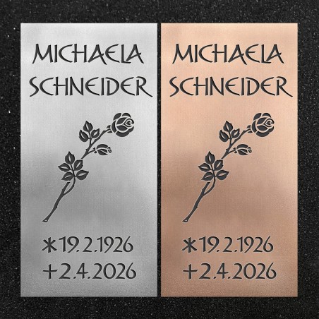 Urnenwand-Tafel vertikal "Rosenzweig"