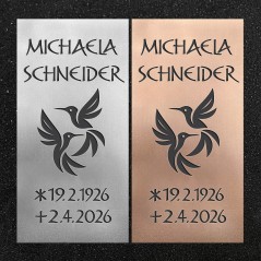 Urnenwand-Tafel vertikal "Zwei Vögel"