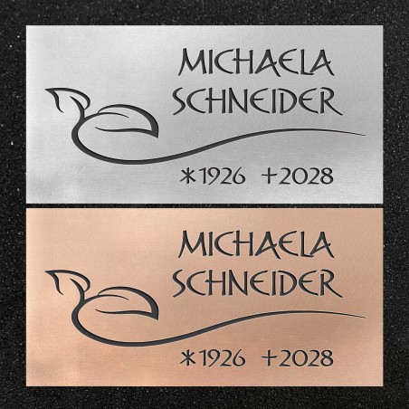 Urnenwand-Tafel horizontal "Blattranke"