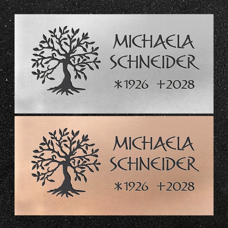 Urnenwand-Tafel horizontal "Baumkrone"