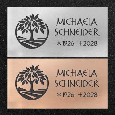 Urnenwand-Tafel horizontal "Olivenbaum"