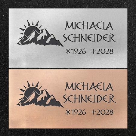 Urnenwand-Tafel horizontal "Sonnenaufgang"