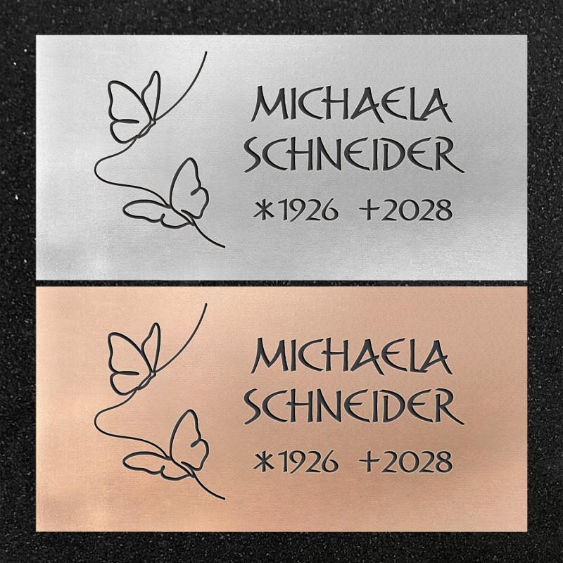 Urnenwand-Tafel horizontal "Schmetterlinge" Urnenwand-Tafel horizontal "Schmetterlinge"