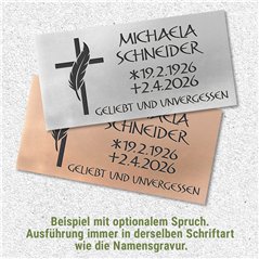 Urnenwand-Tafel horizontal "Zwei Vögel"