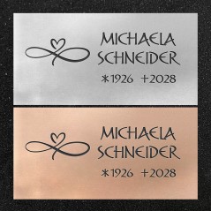 Urnenwand-Tafel horizontal "Unendliche Liebe"