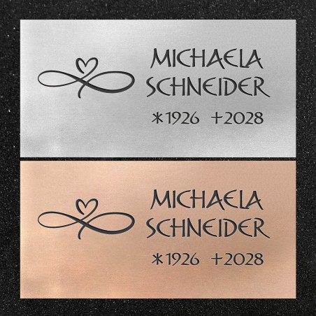 Urnenwand-Tafel horizontal "Unendliche Liebe"