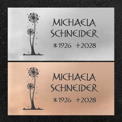 Urnenwand-Tafel horizontal "Pusteblume"