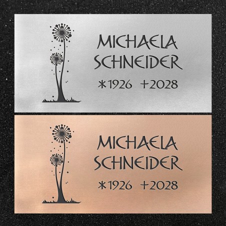 Urnenwand-Tafel horizontal "Pusteblume"