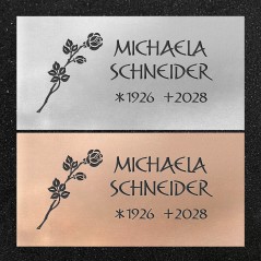 Urnenwand-Tafel horizontal "Rosenzweig"