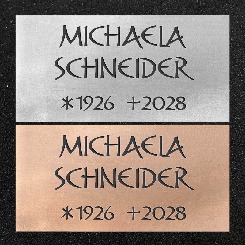 Urnenwand-Tafel horizontal "Ohne Ornament" Urnenwand-Tafel horizontal "Ohne Ornament"