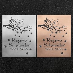 Design-Schrifttafel "Fallende Blätter"