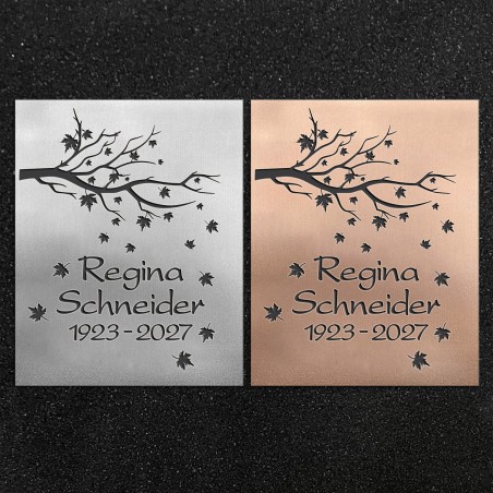 Design-Schrifttafel "Fallende Blätter"