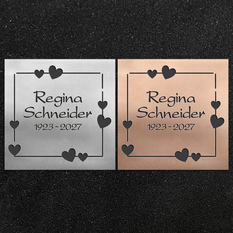 Design-Schrifttafel "Herzenrahmen" Design-Schrifttafel "Herzenrahmen"