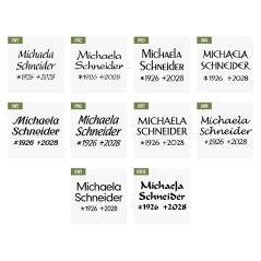 Schriftmuster Design-Schrifttafeln