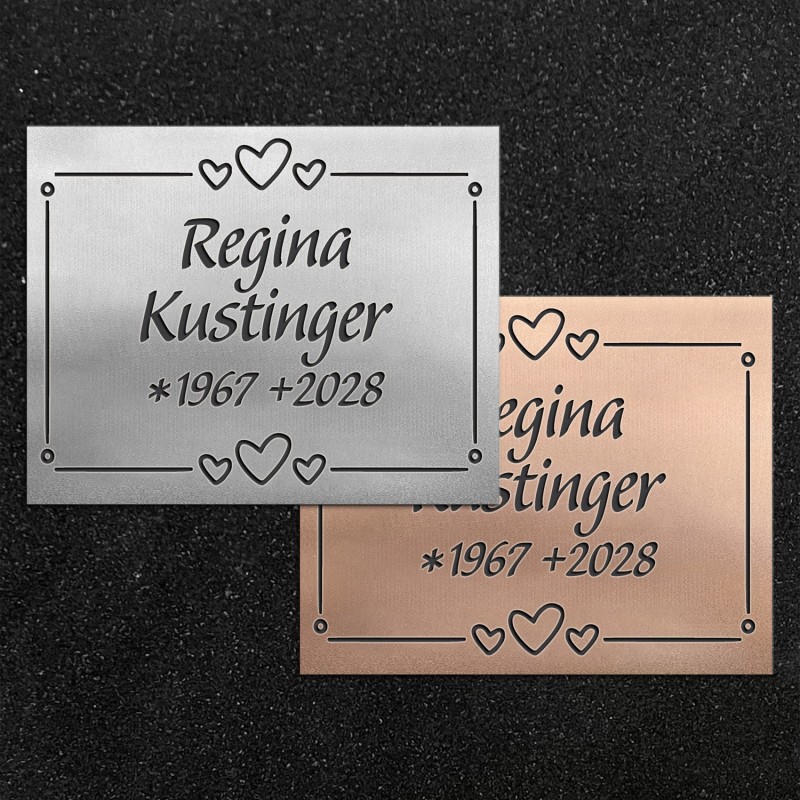 Design-Schrifttafel "Herzenornament" Design-Schrifttafel "Herzenornament"