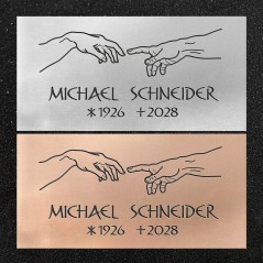 Urnenwand-Tafel horizontal "Erschaffung Adam"