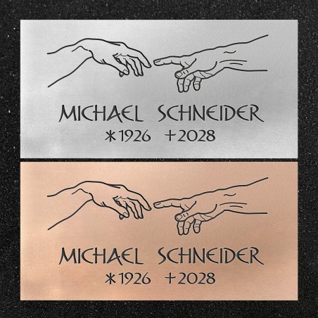 Urnenwand-Tafel horizontal "Erschaffung Adam"