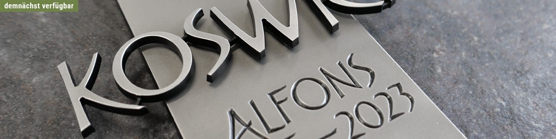 Urnenwand Schrifttafeln mit Schriftzug